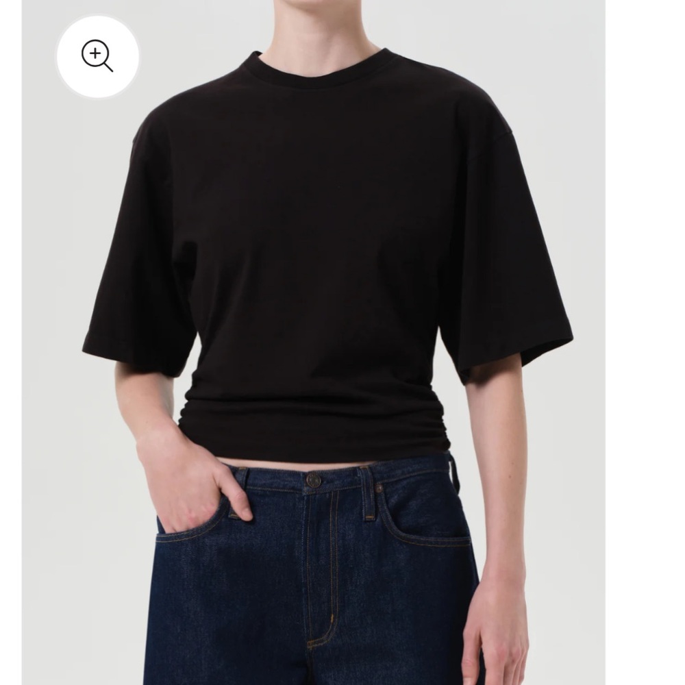 Agolde Shari Black Short Sleeve Tee Small